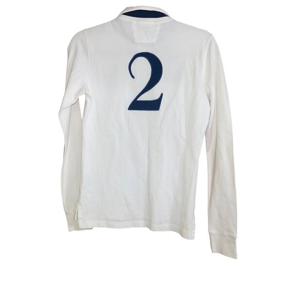 Polo Ralph Lauren Mens Polo Shirt Size Medium White Big Pony No 2 Horse Rare - Picture 2 of 10